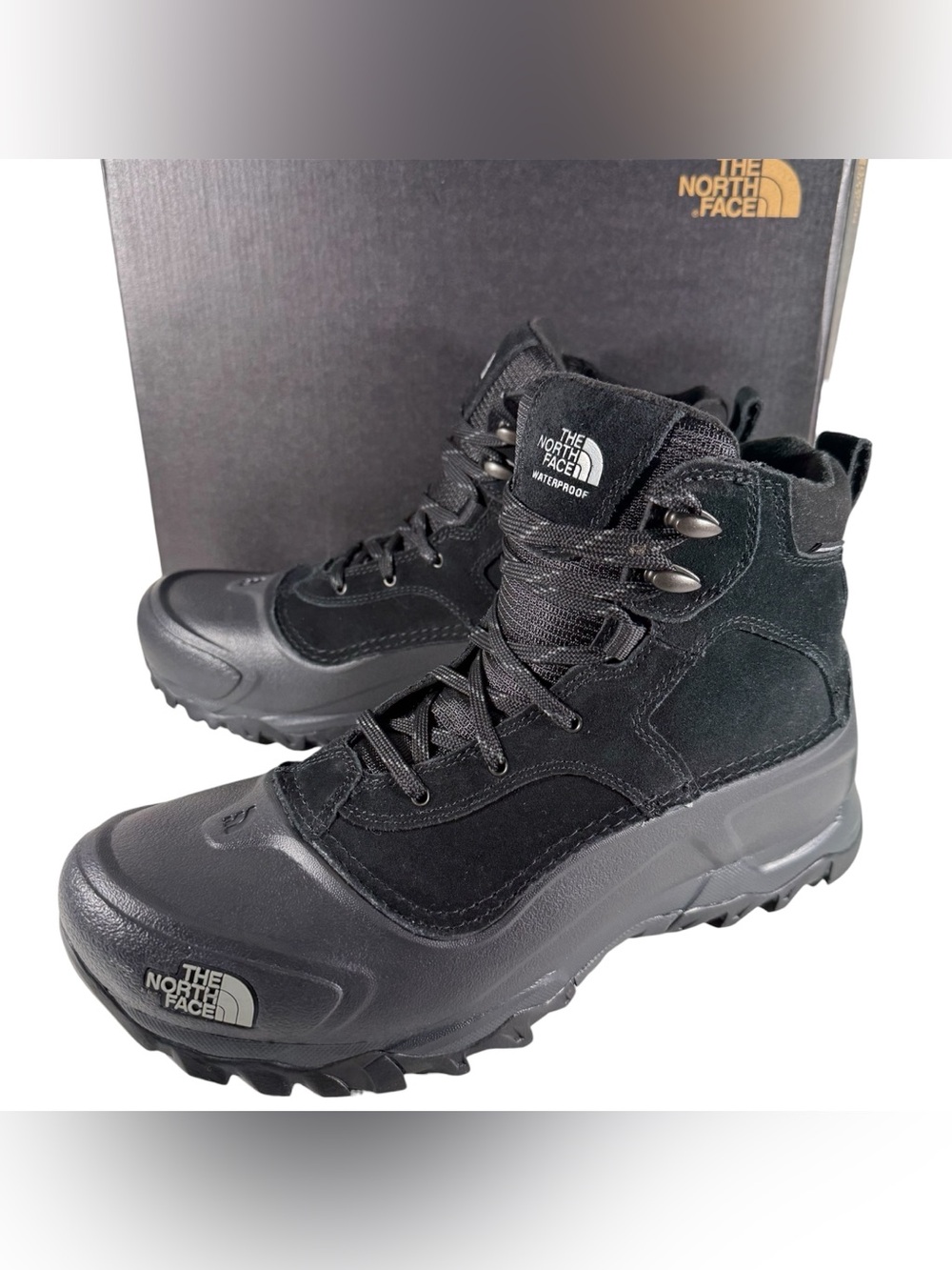 New The North Face Boots Snowfuse Men’s 10 Black HeatSeeker Waterproof Insulated